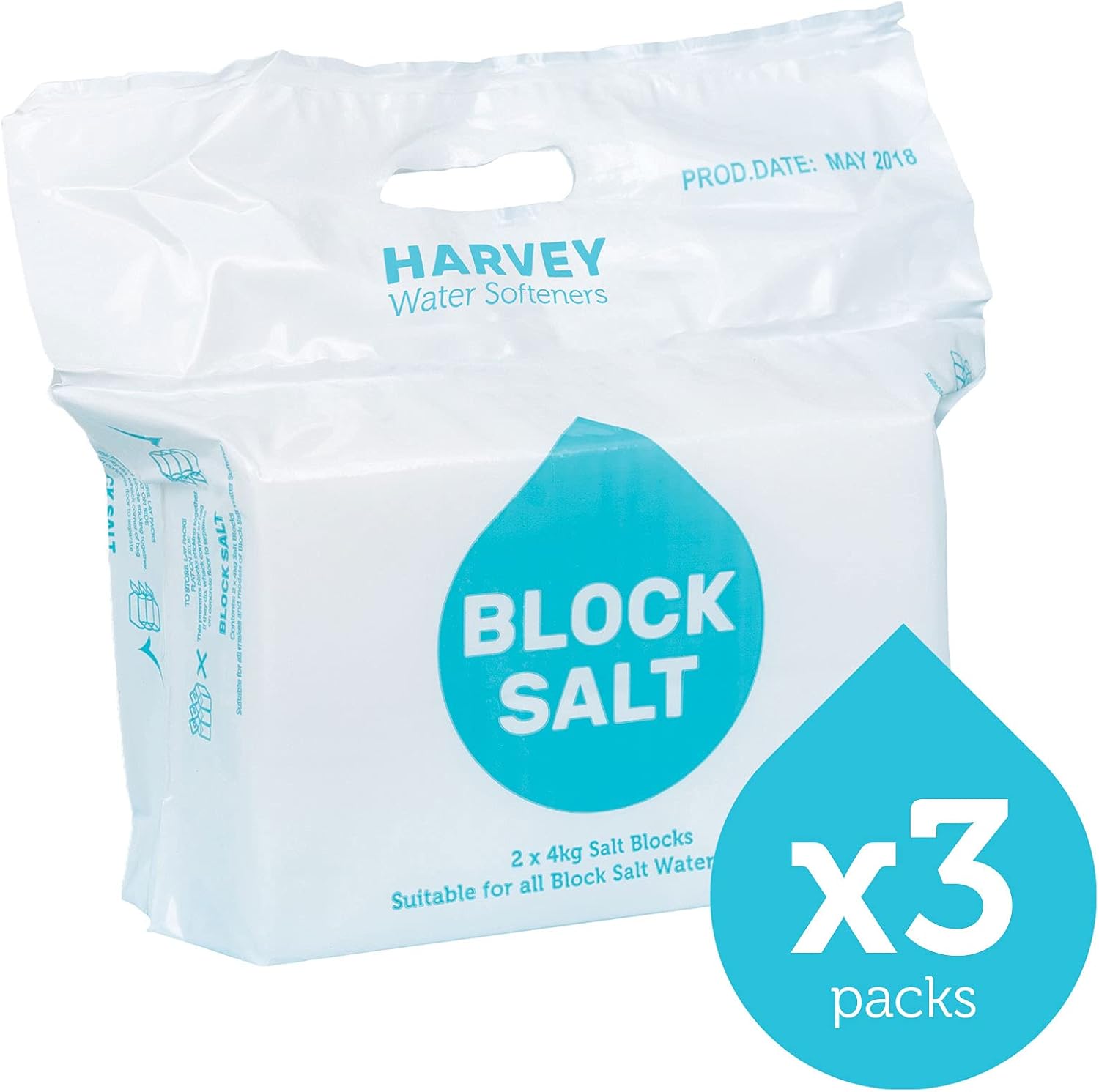 Harvey Block Salt for Water Softeners — 6 Bag Pack | UK Wide Delivery